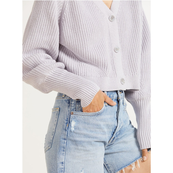 525 AMERICA FOR EVEREVE NWT Brooke Balloon Sleeve Knit Cardigan // L - Picture 2 of 13